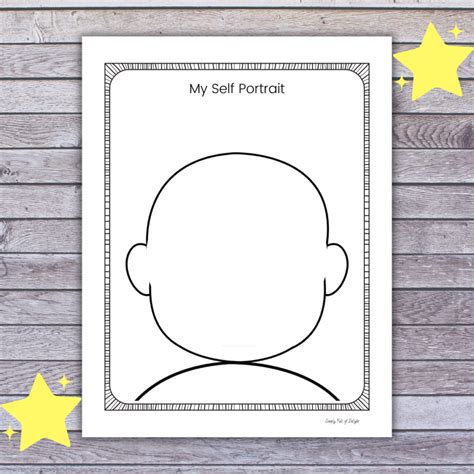 Self Portrait Printable Template