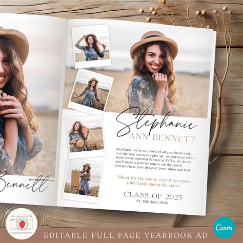 Senior Yearbook Ad Templates