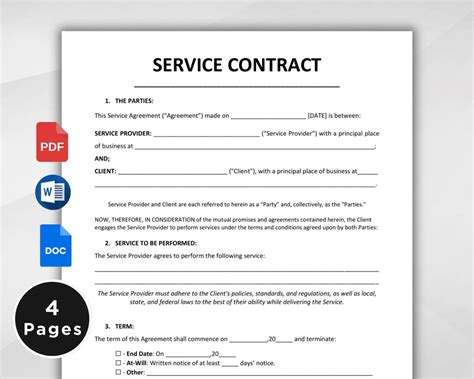 Service Contracts Templates