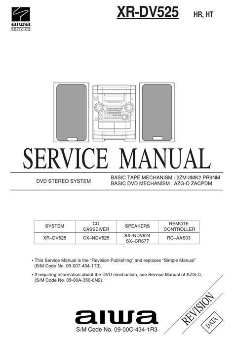 Service Manual Aiwa Xr Dv525 Dvd Stereo System