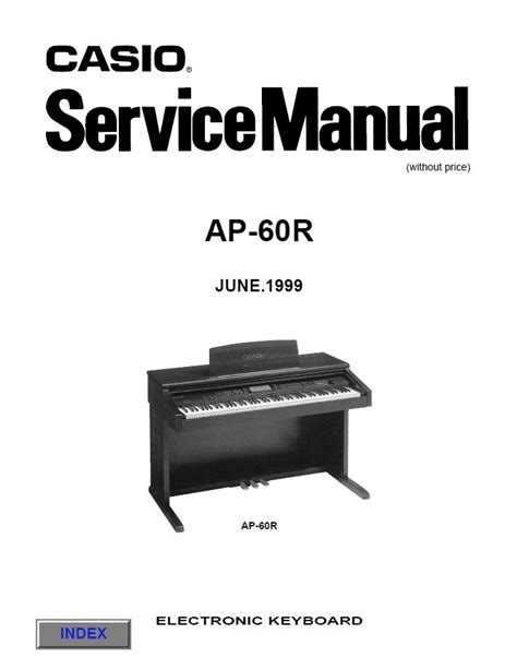 Service Manual Casio Ap 60r Elctronic Keyboard 1999