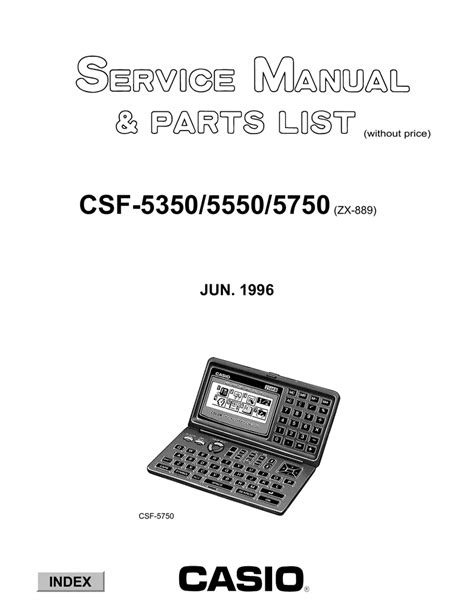 Service Manual Casio Csf 4450a 4650a 4950a 4970a Digital Diary 1996