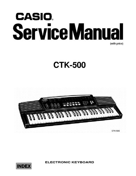 Service Manual Casio Ctk 500 Electronic Keyboard