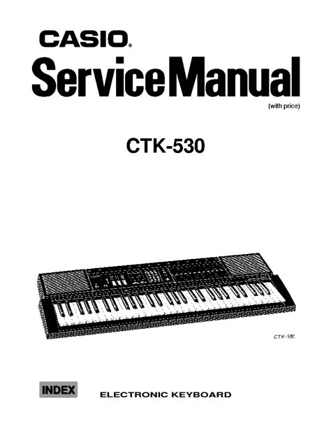 Service Manual Casio Ctk 530 Electronic Keyboard