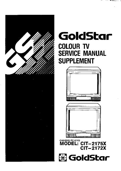 Service Manual Goldstar Cit 2170 2171 2570 2871 F Colour Television