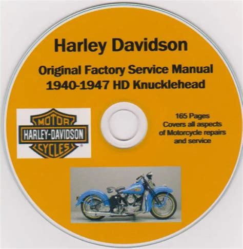 Service Manual Harley Davidson 1940 To 1947 Original Factory