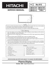 Service Manual Hitachi Cmp4211u Cmp4212u Plasma Display