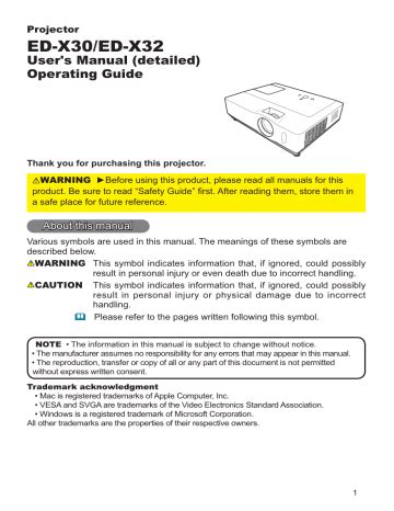 Service Manual Hitachi Ed X30 Ed X32 Multimedia Lcd Projector