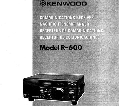 Service Manual Kenwood R 600 Communications Receiver