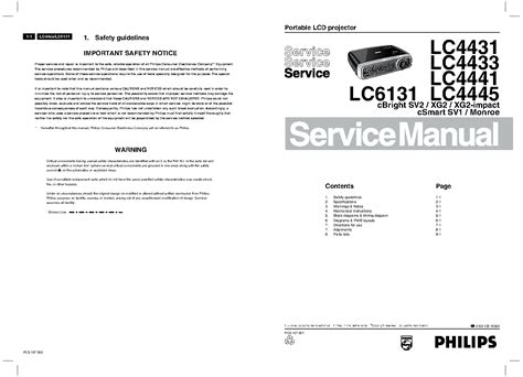 Service Manual Marantz Lc44xx Lc6131 Portable Lcd Projector