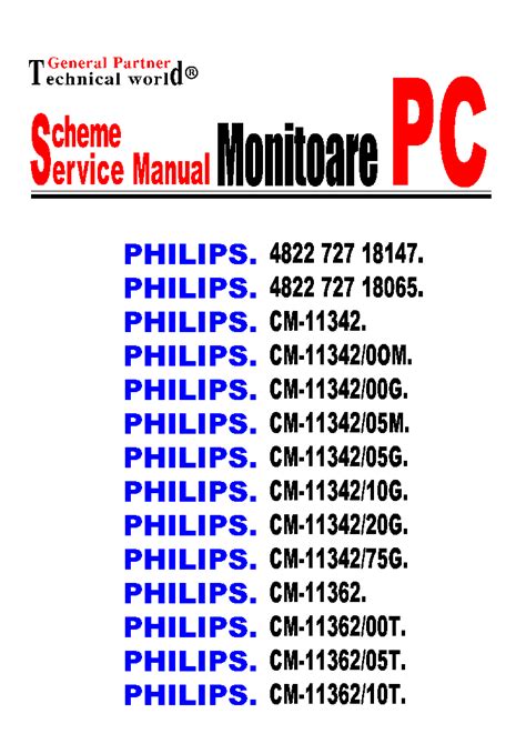 Service Manual Philips Cm11342 11362 Monitor