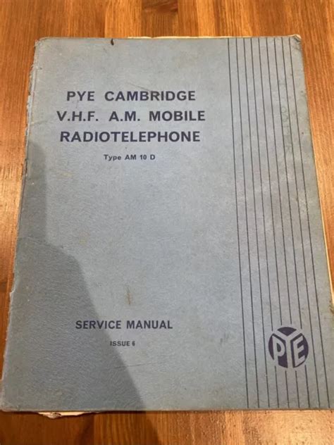 Service Manual Pye Cambridge U10b Radiotelephone