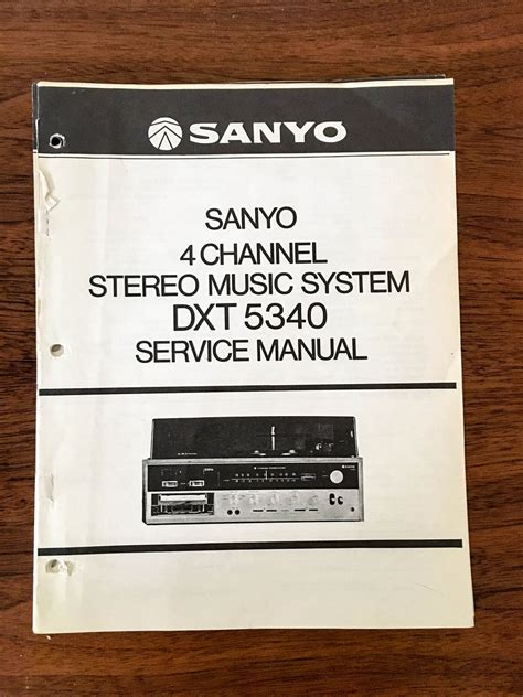 Service Manual Sanyo Dxt 5340 Stereo Music System