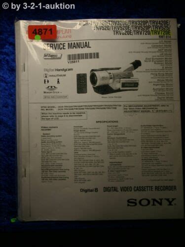 Service Manual Sony Dcr Trv320 Trv320e Digital Video Camera Recorder