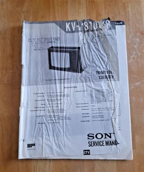 Service Manual Sony Kvm2170 Kvm2171 Colour Television