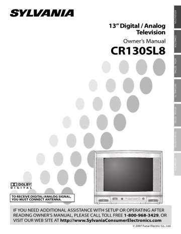 Service Manual Sylvania Cr130sl8 Analog Digital Color Television