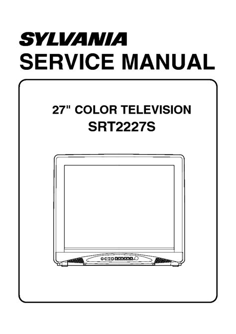 Service Manual Sylvania Srt2227s Color Television