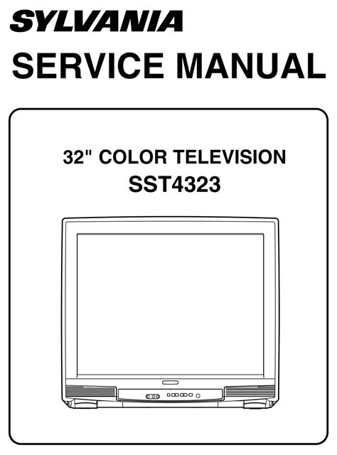 Service Manual Sylvania Sst4323 Color Television