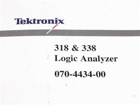 Service Manual Tektronix 338 Logic Analyzer