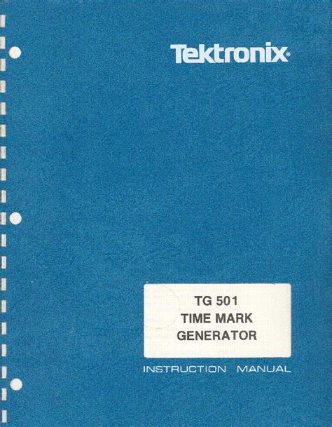 Service Manual Tektronix Tg 501 Time Mark Generator