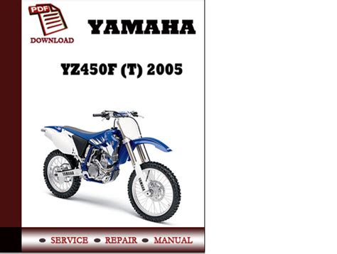 Service Repair Manual Yamaha Yz450f 2005