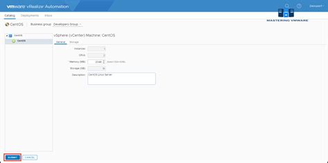 Setting Properties While Running Vra Catalog Request Submit