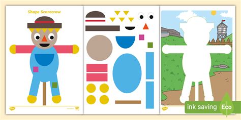 Shape Scarecrow Template