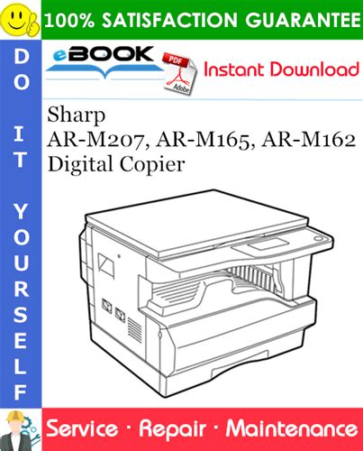 Sharp Ar M207 Ar M165 Ar M162 Digital Copier Service Repair Manual