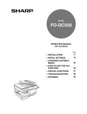 Sharp Fo Dc550 Fax Multifunction Service Manual