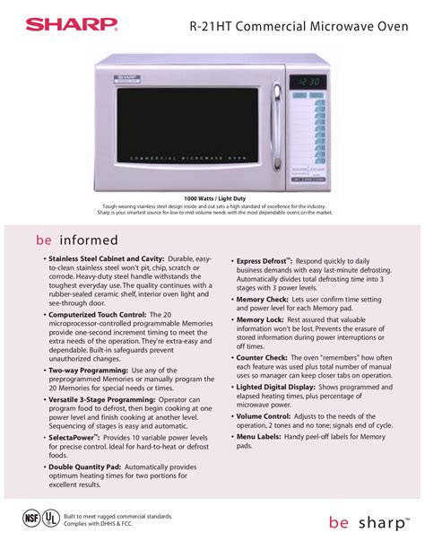 Sharp Microwave Instruction Manuals