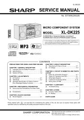 Sharp Xl Dk255 Micro Component System Service Manual