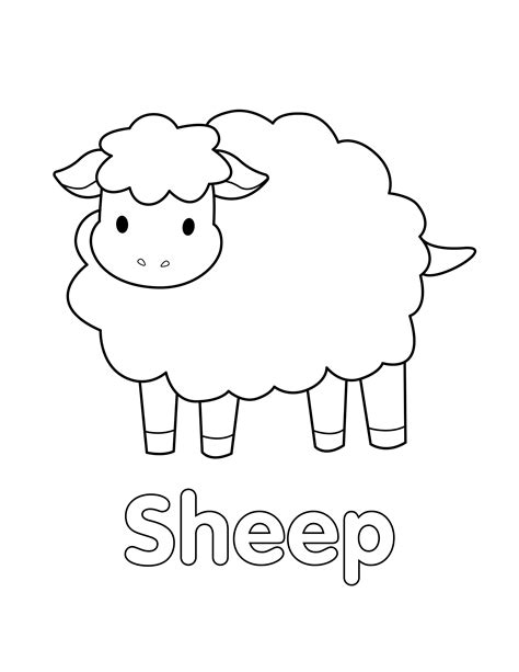 Sheep Coloring Page Printable