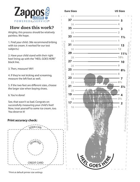 Shoe Size Chart Zappos