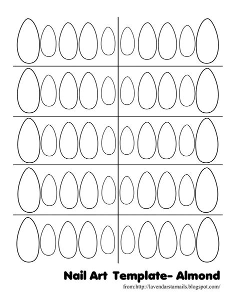 Short Almond Nail Template