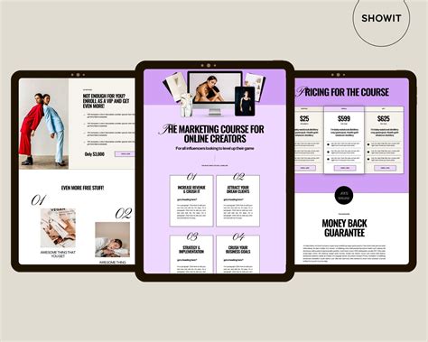 Showit Sales Page Template
