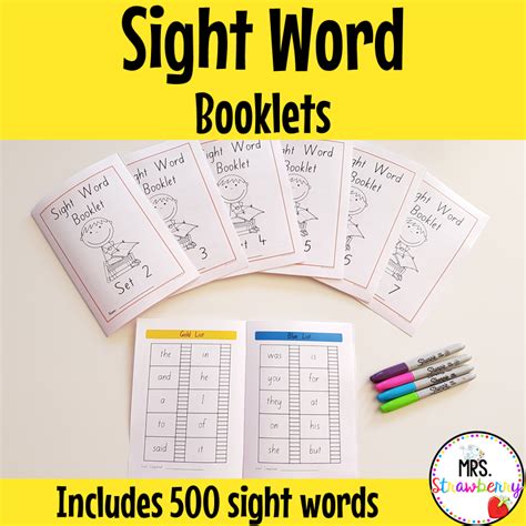 Sight Word Booklets Printable