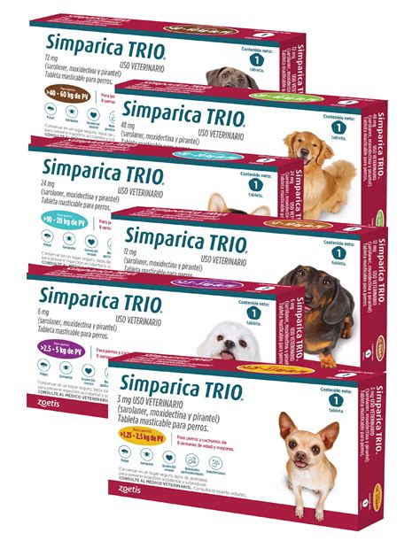 Simparica Trio Sizes Chart