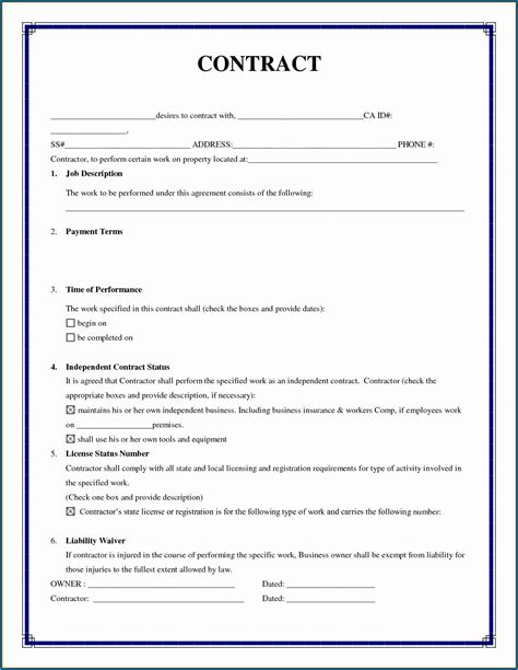 Simple Contract Agreement Template