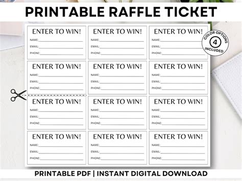 Simple Raffle Ticket Template