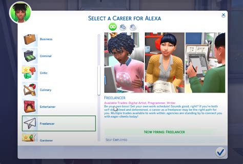 Sims 4 Career List