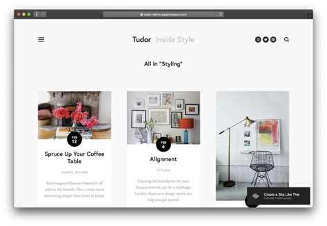 Single Page Template Squarespace