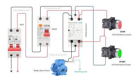 Single Phase 2 Pole Contactor Wiring Diagram