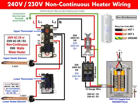 Single Pole Thermostat 240v Wiring Diagram