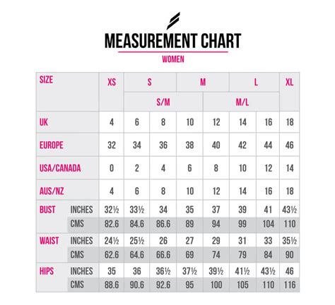 Size Conversion Chart Clothing