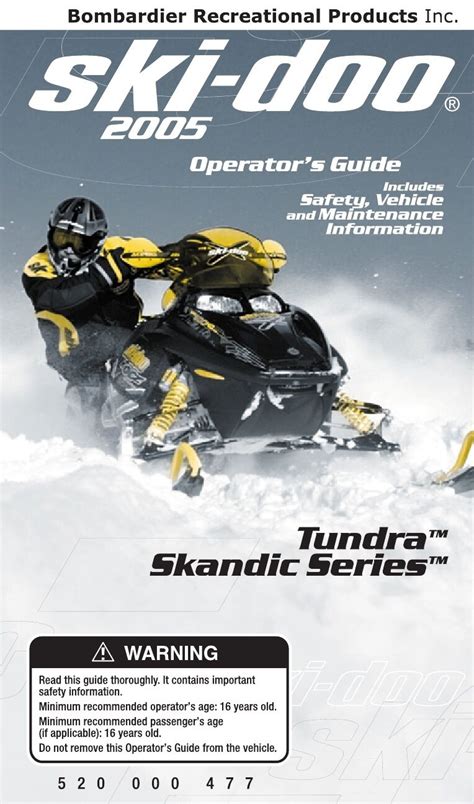 Ski Doo Skandic Suv 600 550 2005 Pdf Service Manual Download