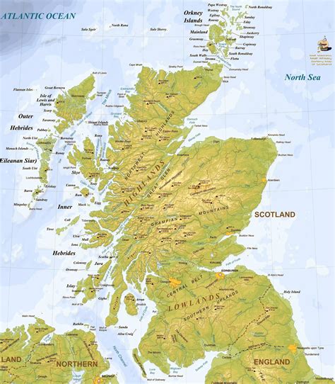 Skottland Karta: Jelajahi Keindahan Tanah Tinggi Skotlandia