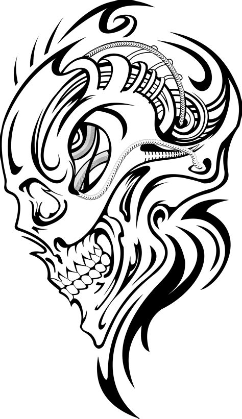 Skull Tattoo Template