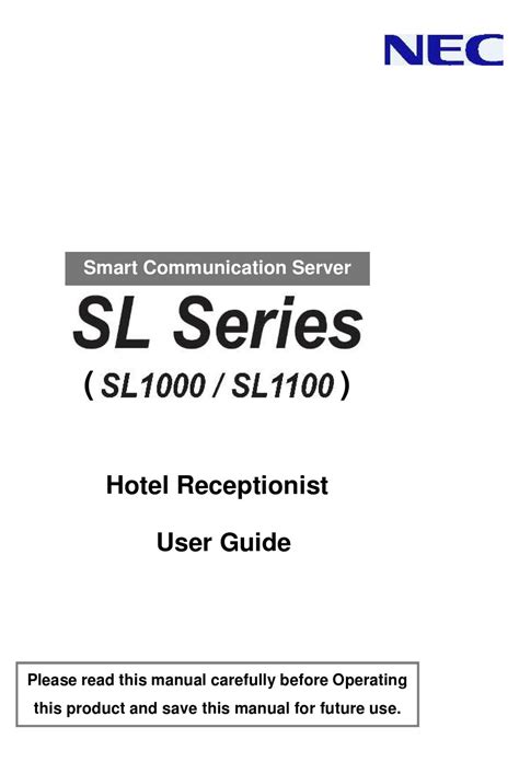 Sl1000 Nec Manual