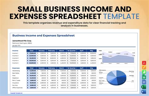 Small Business Income And Expense Excel Template