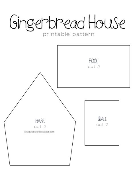 Small Gingerbread House Template